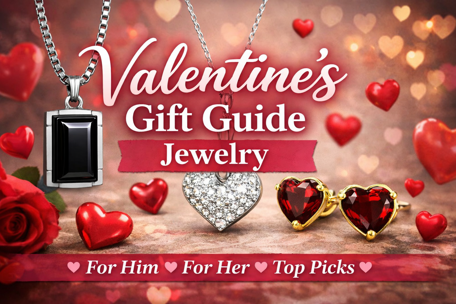 Valentine’s Day Jewelry Gift Guide: Best Gifts for Her & Him (Necklaces, Hearts, Gold)